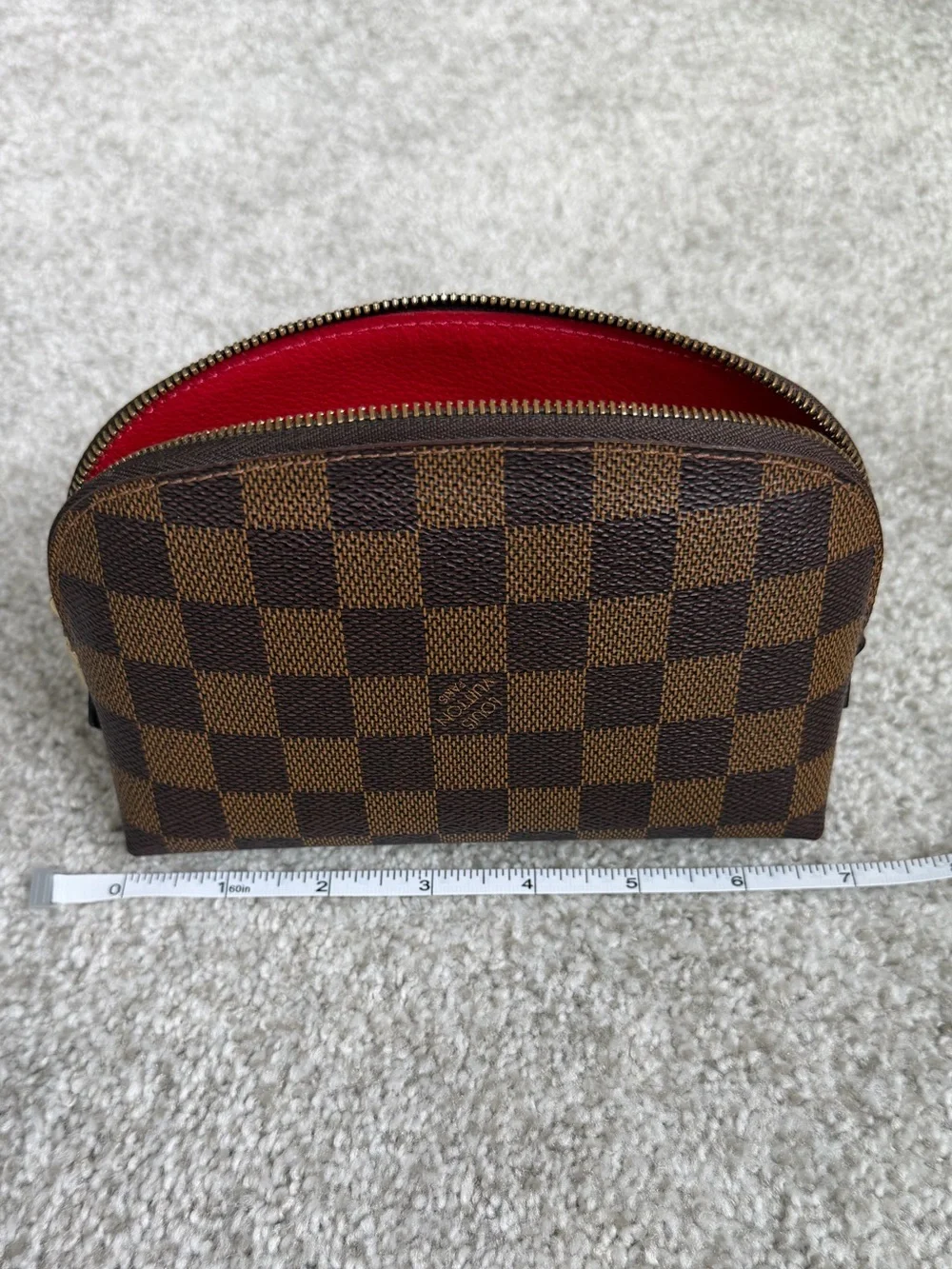Louis Vuitton Damier Ebene Cosmetic Pouch PM N47516